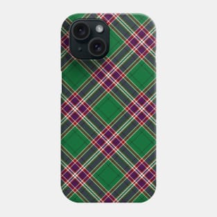 Clan MacFarlane Crest over Modern Hunting Tartan Phone Case