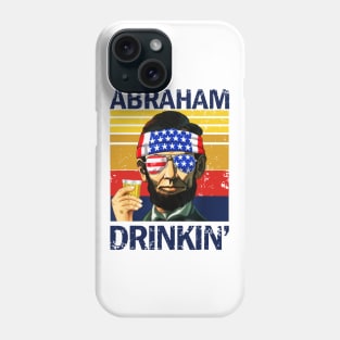 4th Of July Drinking Party Abe Lincoln Retro Phone Case