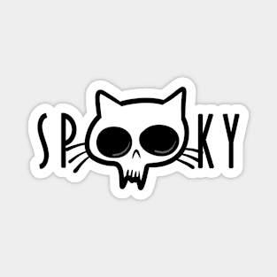 Spooky Cat Skull Magnet