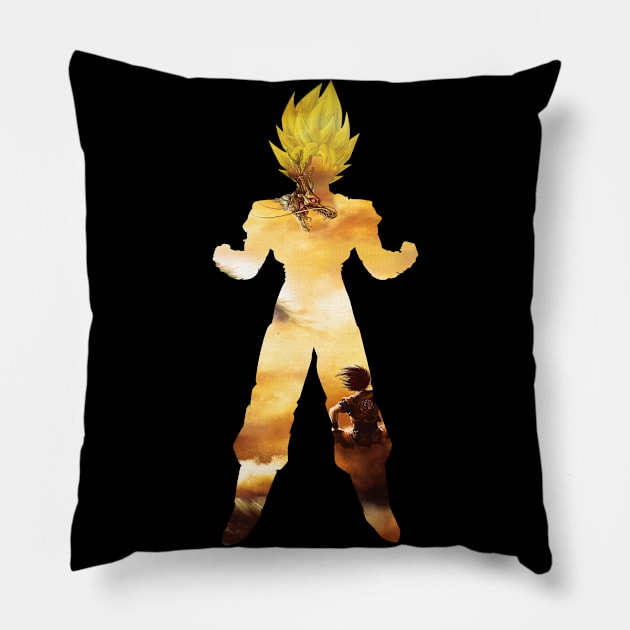 Goku super sayian and Shenron Pillow by Amerch