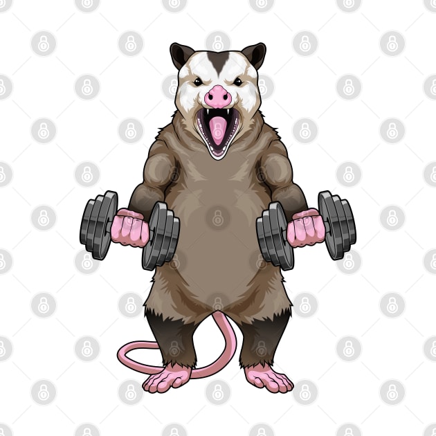 Opossum Bodybuilding Dumbbells by Markus Schnabel