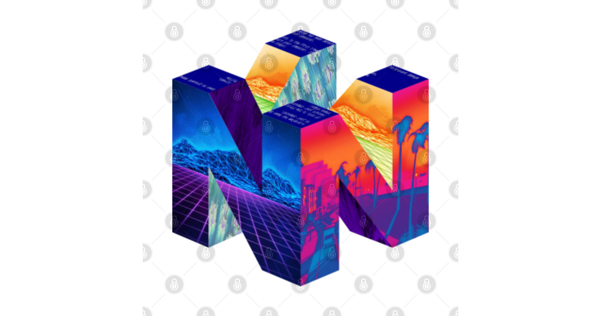 Vaporwave N64 Logo - Vaporwave - Crewneck Sweatshirt | TeePublic