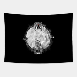 space cat on the moon Tapestry