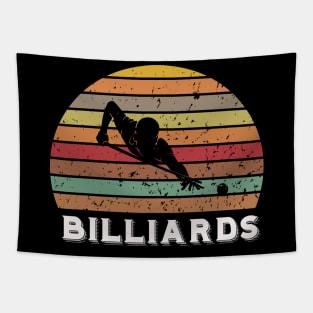 Billiards - retro sunset design Tapestry