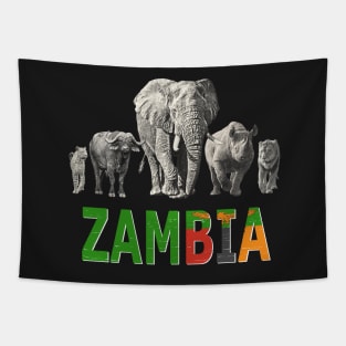 Africa's Big Five Zambia Pride Wildlife Tapestry