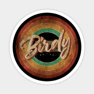 Birdy Vintage Circle Art Magnet