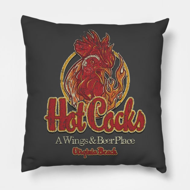 Hot Cocks Virgina Beach Pillow by JCD666