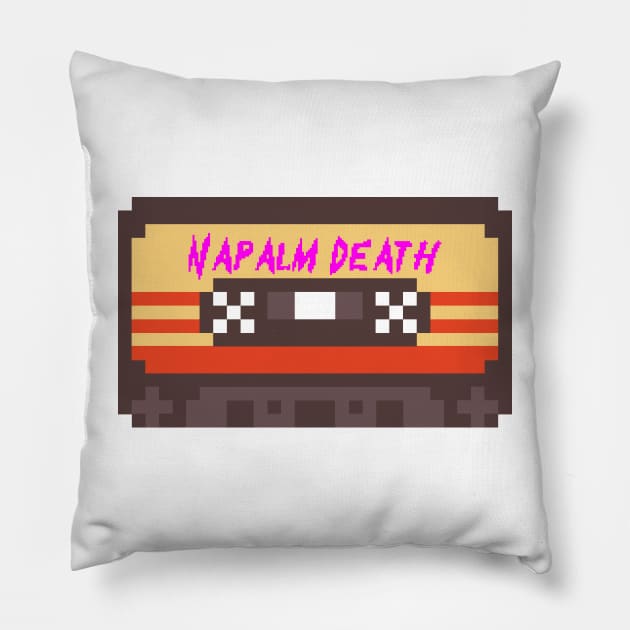 Napalm Death 8bit cassette Pillow by terilittleberids