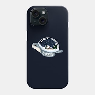 Turtle Snow Globe Winter Wonderland Phone Case