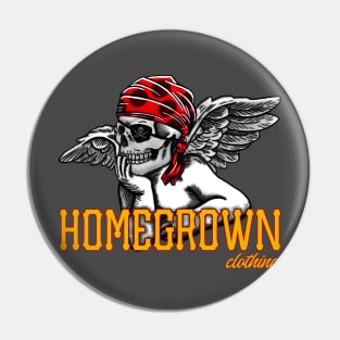 Homegrown Pirate Skull Angel Logo Pin
