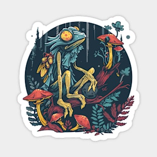 Mutated lizard on the branch Magnet