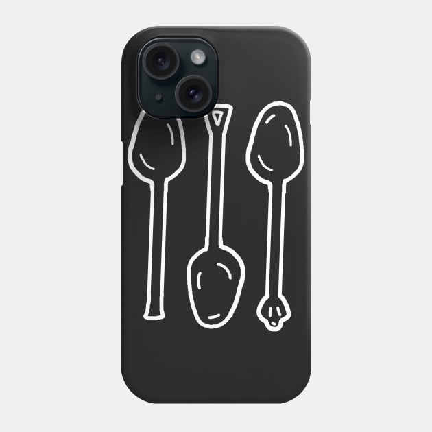 Spoons White Phone Case by PelicanAndWolf