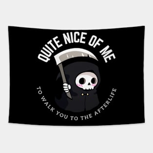 Funny grim reaper - quite nice of me to walk you to the afterlife Tapestry