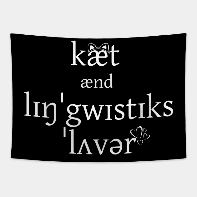 Cat And Linguistics Lover Tapestry by Kupla Designs