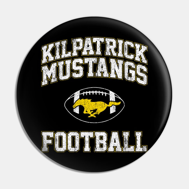 Kilpatrick Mustangs Football Pin by huckblade