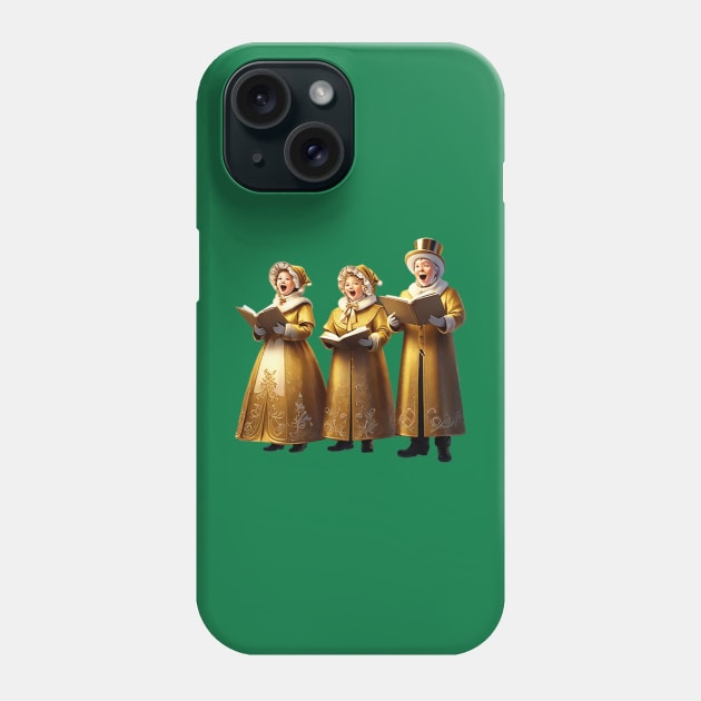 Christmas Carolers Phone Case by likbatonboot