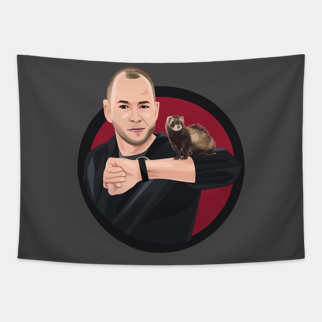 Impractical Jokers - Murr and Ferret Awesome Comical Illustration Tapestry by WaltTheAdobeGuy