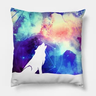 Galactic Wolf Pillow