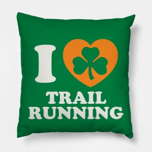 St Patricks Day Trail Running Irish Trail Runner Shamrock Pillow