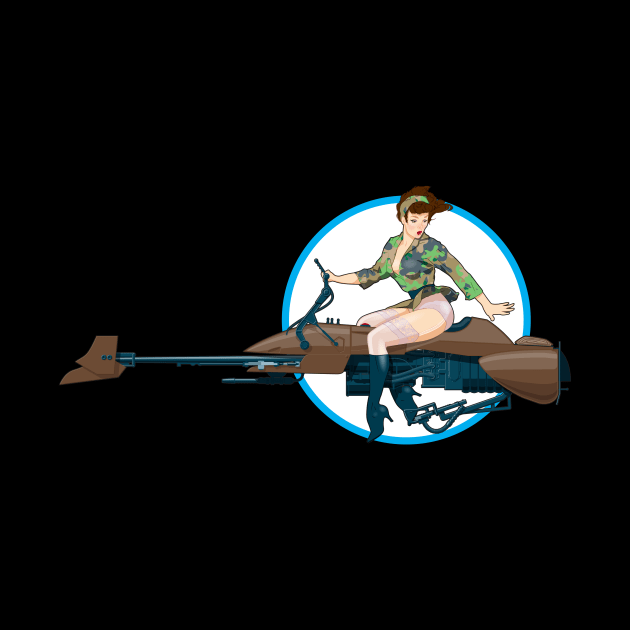 Speeder bike pin up by Staermose