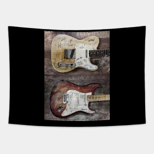 Famous Guitarists Signatures Tapestry