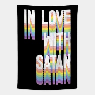 In Love With Satan \ Aesthetic Illustration Art Tapestry