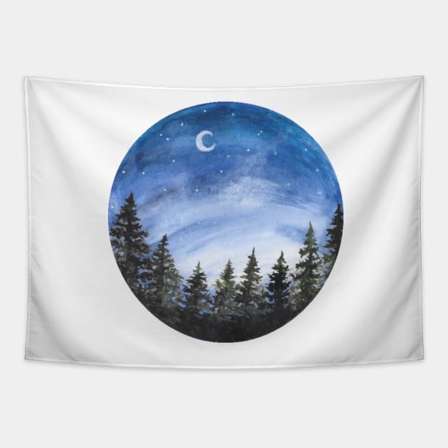 Watercolor Skyscape Tapestry by celesters1067