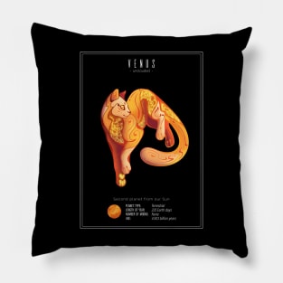 Venus Unclouded Cat Planet Pillow