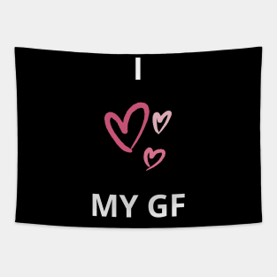 i heart my girlfriend gf - I love my girlfriend gf wholesome love design Tapestry