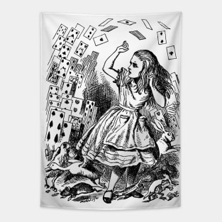 Vintage Alice with Cards, Alice in Wonderland Tapestry