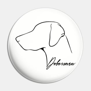 Proud Doberman Pinscher profile dog lover Pin