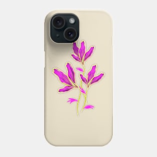 Fluorescent lilac flowers Phone Case