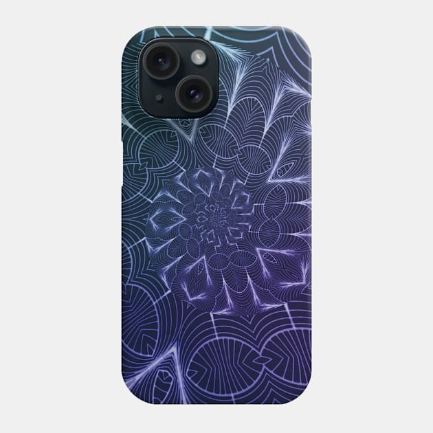 Lightning Abstract Spiderweb Creepy Goth Print Phone Case by Moon Art