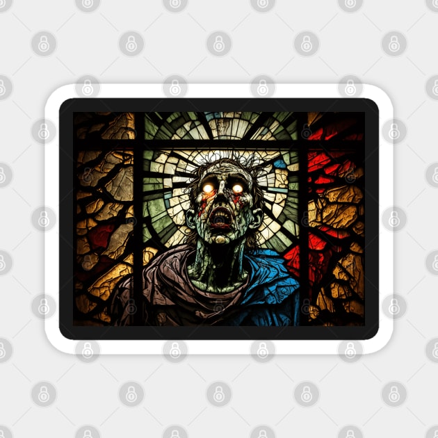 Stained Glass Priest Magnet by Nightarcade