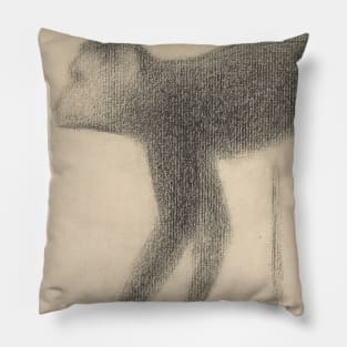 Monkey by Georges-Pierre Seurat Pillow