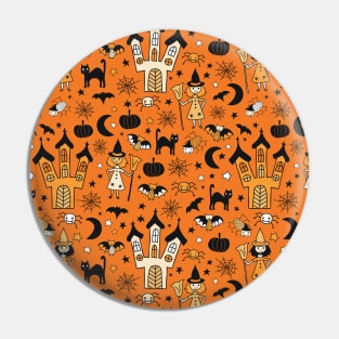 Halloween Witch House Pin