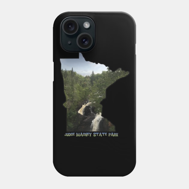 Minnesota Outline (Devil's Kettle in Judge Magney State Park) Phone Case by gorff