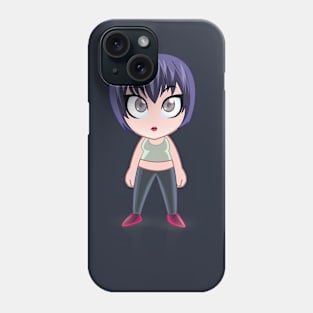 blue hair beautiful girls - cartoon character for young girls (choose your twin) Phone Case