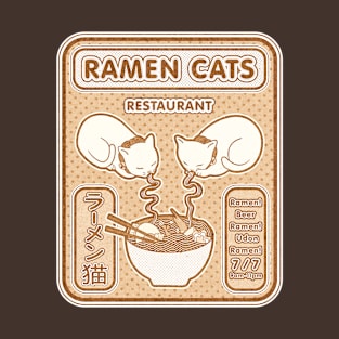 Ramen cats retro vintage japanese style T-Shirt