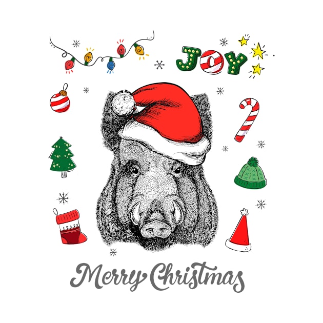 Merry Christmas Boar by DISOBEY