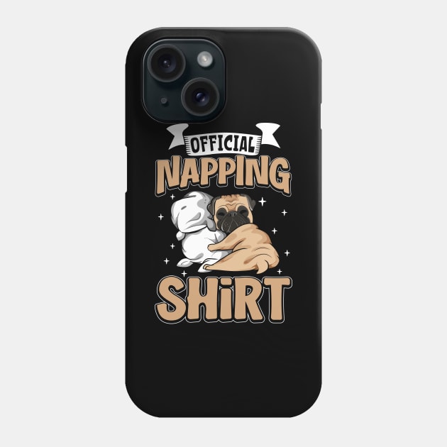 Pug - Official Napping Phone Case by Modern Medieval Design