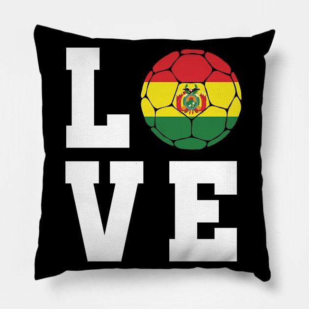 Bolivia Football Pillow by footballomatic