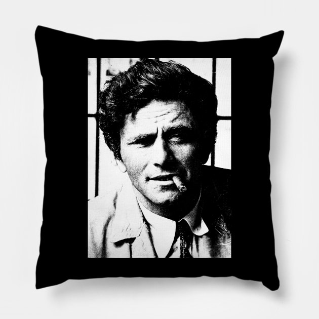 Columbo /// Portrait cigare Pillow by HectorVSAchille