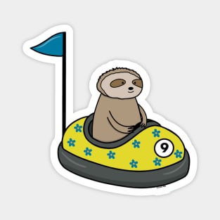 Sloth bumper car Magnet