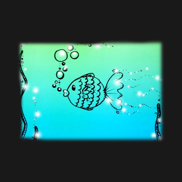 Fish Underwater Doodle by 1Redbublppasswo