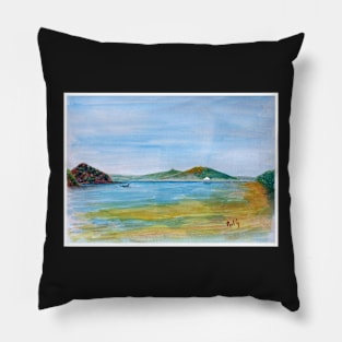 Picnic Bay Jetty looking towards Townsville - Watercolour Pillow