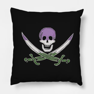 Genderqueer Pirate Pride (darkMode) Pillow