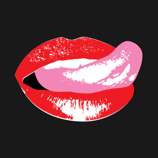 Pop Art Sexy Lips, Tongue Lick Funny T-Shirt