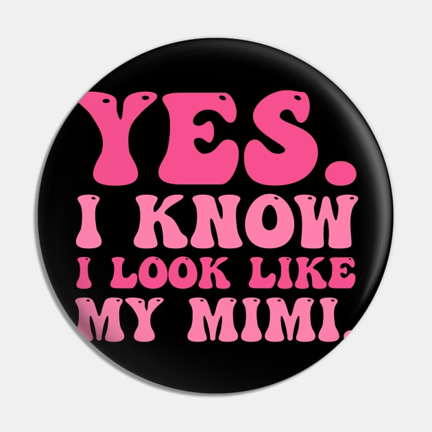 Yes I Know I Look Like My Mimi Breast Cancer Awareness Pin by cyberpunk art