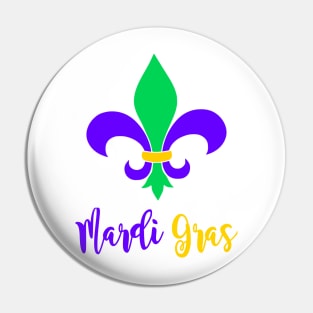 Fun Mardi Gras Fleur-de-lis Pin